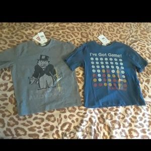 New 2 Boys Retro T-Shirts Size 4/5 Monopoly
